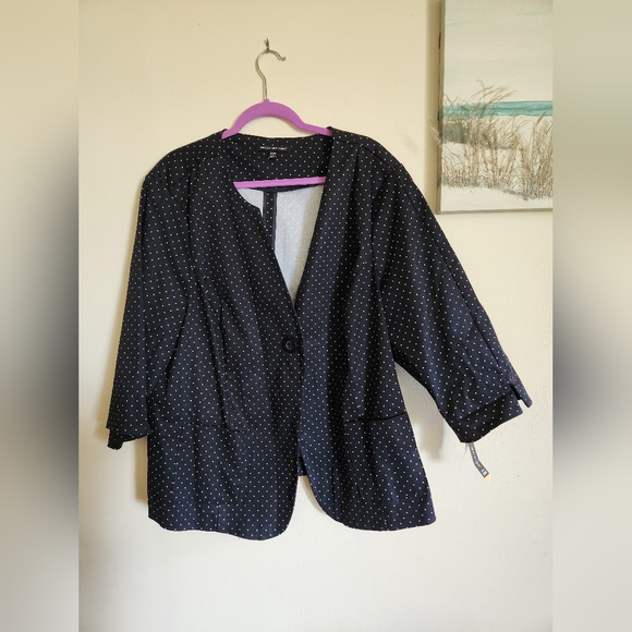 Briggs New York Jackets & Blazers - Briggs New York plus size blazer jacket polka dot 24W NWT